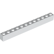 Lego kostka (kostička) 1x12, bílá (611201)